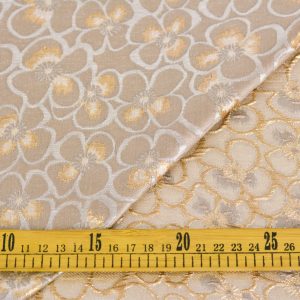 Brocard - Flori bej crem cu auriu