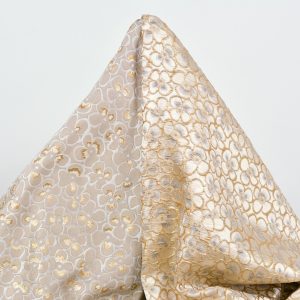 Brocard - Flori bej crem cu auriu