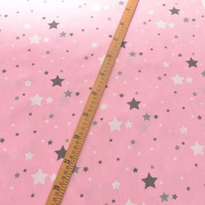 Bumbac Neted Roz cu Stelute 2.1 m 2 Bumbac Neted Roz cu Stelute 2.1 m