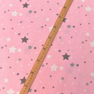 Bumbac Neted Roz cu Stelute 2.1 m 3 Bumbac Neted Roz cu Stelute 2.1 m