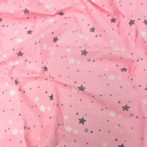 Bumbac Neted Roz cu Stelute 2.1 m 4 Bumbac Neted Roz cu Stelute 2.1 m
