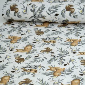 Bumbac Ranforce Imprimat Animale Padure Latime 240 cm