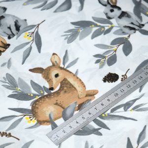 Bumbac Ranforce Imprimat Animale Padure Latime 240 cm