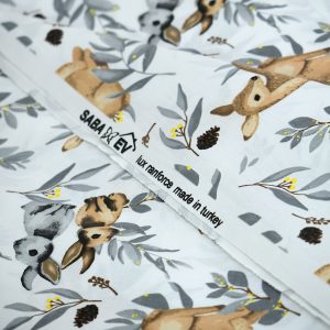 Bumbac Ranforce Imprimat Animale Padure Latime 240 cm