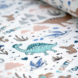 Bumbac Ranforce Imprimat Dinozauri Latime 240 cm