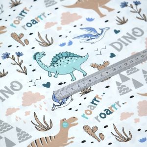 Bumbac Ranforce Imprimat Dinozauri Latime 240 cm