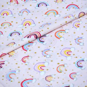 Bumbac imprimat roz pal curcubeu 240 cm 3 Bumbac imprimat roz pal curcubeu 240 cm