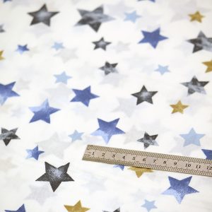 Bumbac ranforce imprimat stelute multicolore 240 cm