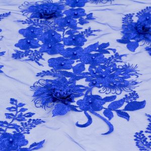 Dantela 3D - Albastru Royal 2 Dantela 3D - Albastru roial