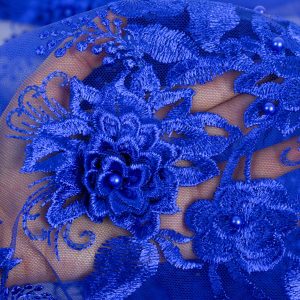 Dantela 3D - Albastru Royal 3 Dantela 3D - Albastru roial