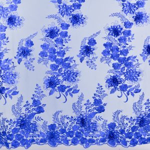 Dantela 3D - Albastru Royal 1 Dantela 3D - Albastru roial