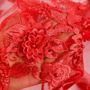 Dantela 3D - Rosu 3 Dantela 3D - Rosu