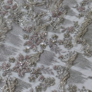 Dantela Argintie cu Franjuri de Margele 5 Dantela Argintie cu Franjuri de Margele