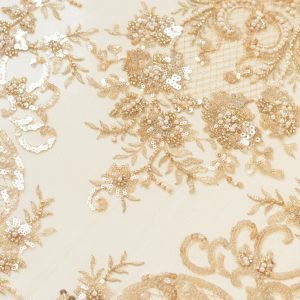 Dantela aurie flori paiete 5 Dantela aurie flori paiete