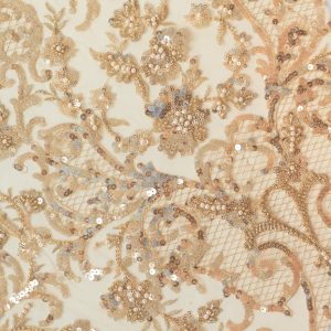 Dantela aurie flori paiete 3 Dantela aurie flori paiete