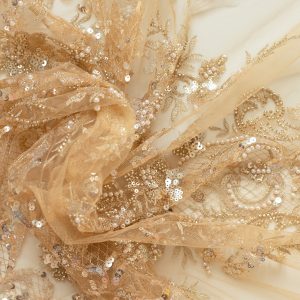 Dantela aurie flori paiete 6 Dantela aurie flori paiete