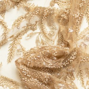 Dantela aurie sirag de margele si perle