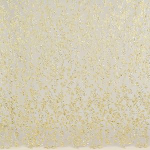 Dantela cu pietre - Auriu cu perle