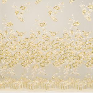 Dantela cu pietre - Auriu si roz