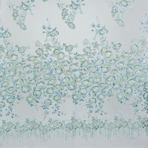 Dantela cu perle - Turcoaz 3 Dantela cu perle - Turcoaz