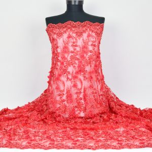 Dantela cu margele si paiete - cusuta manual