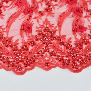 Dantela cu margele si paiete - cusuta manual 2 Dantela cu margele si paiete - cusuta manual