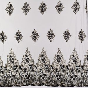 Dantela cu margele - Negru si Auriu 4 Dantela cu margele - Negru si Auriu