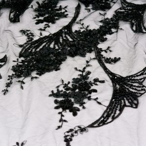 Dantela cu margele - Negru II 2 Dantela cu margele - Negru II