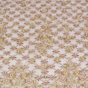 Dantela cu pietre - Plamaniu cu Auriu