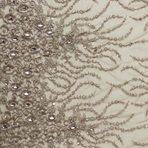 Dantela gri cu pietre, perle si margele 3 Dantela gri cu pietre, perle si margele