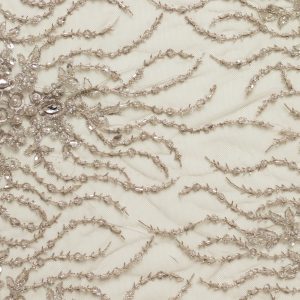 Dantela gri cu pietre, perle si margele 6 Dantela gri cu pietre, perle si margele