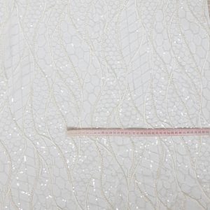 Dantela ivoire cu paiete si margele 6 Dantela ivoire cu paiete si margele