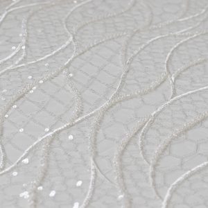 Dantela ivoire cu paiete si margele 4 Dantela ivoire cu paiete si margele