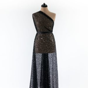 Dantela neagra cu perle, paiete si margele 3 Dantela neagra cu perle, paiete si margele