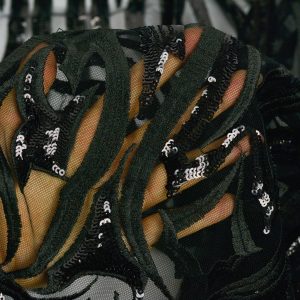 Dantela cu paiete - Negru model plasa 3 Dantela cu paiete - Negru model plasa