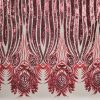 Dantela cu paiete - Rosu 7 Dantela cu paiete - Rosu