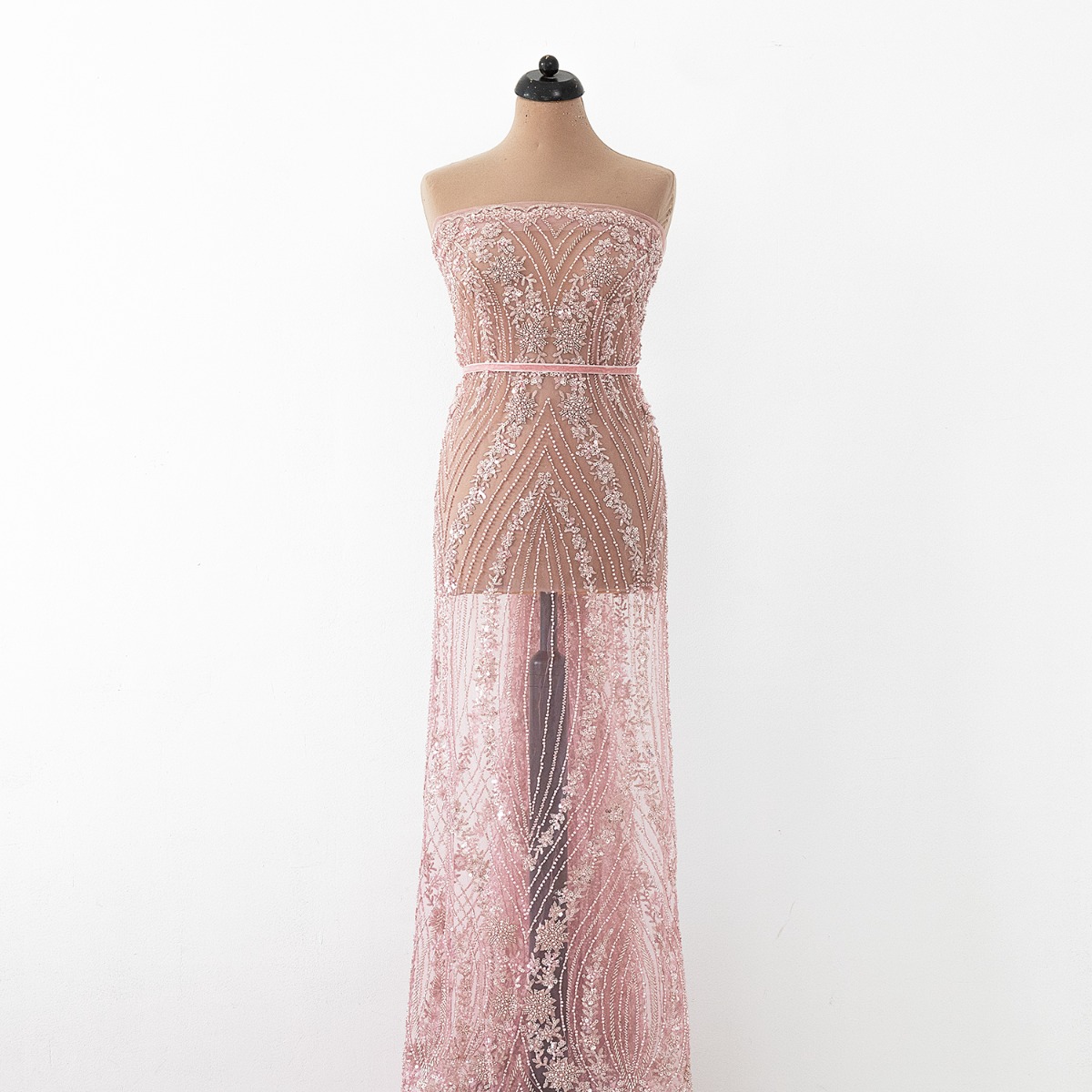 images dantela roz cu flori din paiete margele si perle 2 1