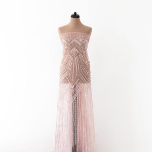 Dantela roz forme geometrice