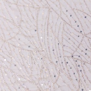 Dantela roz pal cu perle, margele si paiete - Texmag.ro