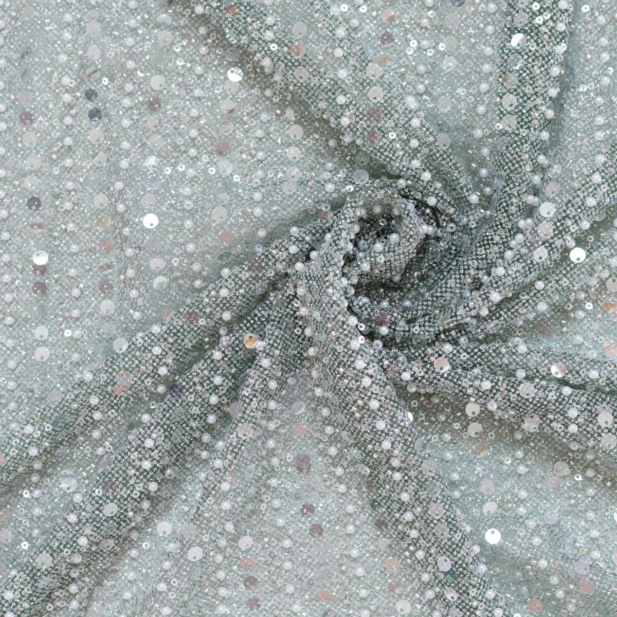 images dantela verde cu paiete si margele pe baza elastica 11