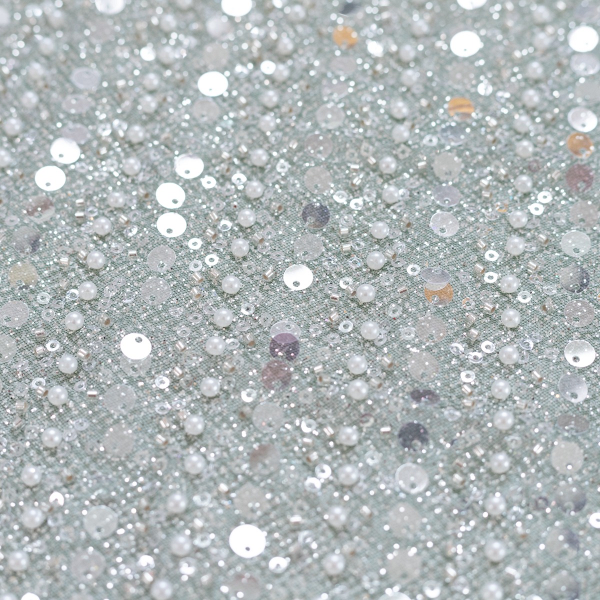 images dantela verde cu paiete si margele pe baza elastica 8