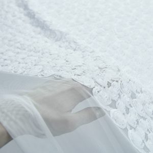 Dantela 3D - Trandafiri Albi 3 Dantela 3D - Trandafiri Albi