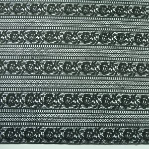 Dantela brodata - Negru cu motive florale 4 Dantela brodata - Negru cu motive florale