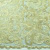 Dantela brodata - Auriu cu model floral 6 Dantela brodata - Bleumarin