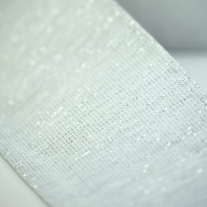 Elastic Latime 6 cm Alb cu Sclipici