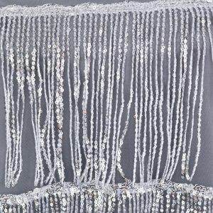 Dantela cu franjuri - Argintiu 1 Dantela cu franjuri - Argintiu