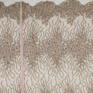 Dantela gri cu pietre, perle si margele 5 Dantela gri cu pietre, perle si margele