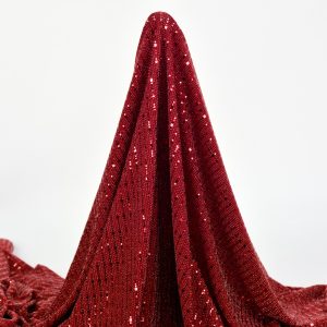 Lurex - Rosu cu fir argintiu si  paiete