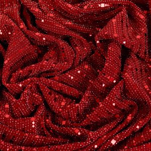 Lurex - Rosu cu fir argintiu si  paiete