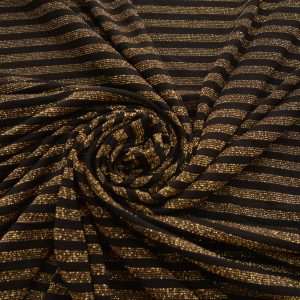 Lurex negru cu fir lame auriu